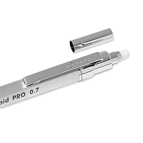 Rotring 1904256 Rapid Pro Mechanical Pencil, 0.7 Mm, Silver Chrome #TOP1