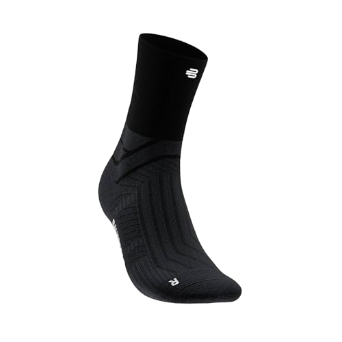 BAUERFEIND Skarpety do biegania „Run Performance Mid Cut Socks 2.0” do biegania i fitnessu, 1 para skarpet sportowych ze strefami funkcyjnymi (np. technologia Arch Support), skarpety do biegania