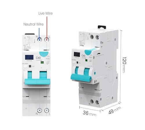 Disjoncteur différentiel réglable 1-20A type AC protection tableau électrique monophasé