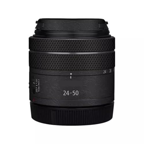 RF 24-50 4.5-6.3 レンズキャップスキン 傷防止 カメラステッカー に適合する Canon RF 24-50mm F4.5-6.3 保護ラップフィルムプロテクターデカール(輪郭ブラック)