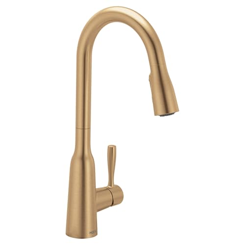 Moen Orivesi Bronzed Gold One-Handle High Arc Pulldown Kitchen Faucet with Power Boost 87891BZG