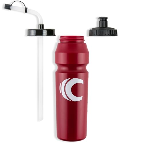 Image of Cannon Sports 1 Liter Sports Water Bottle, BPA-Free, 34 Oz Capacity, Large Mouth, 2 lids (Straw and Squeeze), Great For Helmet Sports Such As Hockey, Lacrosse, Football, Boxing (Burgundy)
