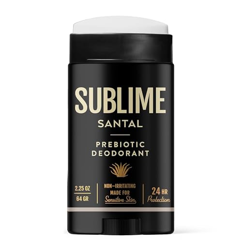 Image of Honestly pHresh Prebiotic Natural Deodorant for Men - Aluminum & Baking Soda Free with 24 Hour Odor Protection. Clean Vegan Deodorant for Sensitive Skin. Made In USA - Sublime Santal, 2.5 oz
