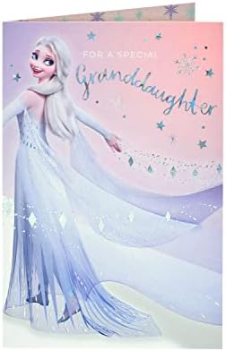 Granddaughter Birthday Card - Disney Birthday Card for Her - Frozen Birthday Card For Lovely Granddaughter - Elsa