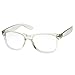 zeroUV - Clear Transparent Translucent Crystal Frame Clear Lens Horn Rimmed Glasses (Clear)