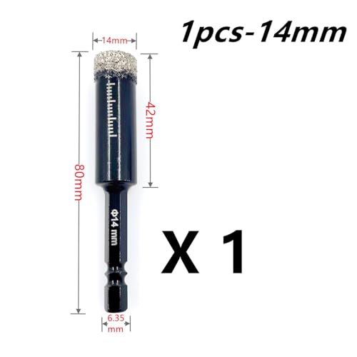 Broca para azulejos cerámicos diamantada de 14 mm miniatura 2