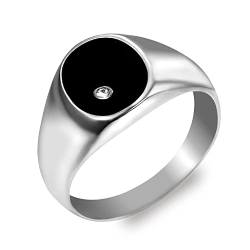 AURSTORE Bague en Acier Inoxydable chirurgical 316L-Unisex Homme Femme- Taille 52-70 (Argenté, 60)