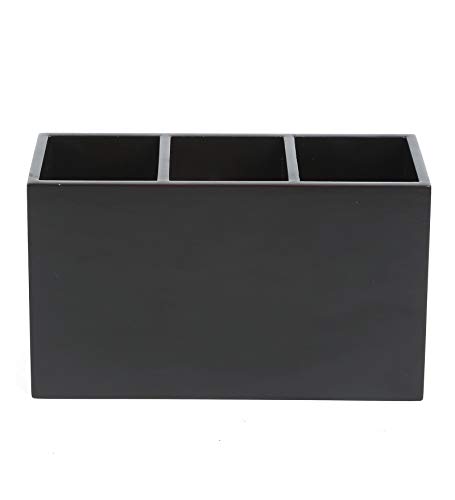 Image of Reinvention Factory Wooden Cutlery Holder I Countertop Organizer - Spoon Fork Knife Napkin Tissue Paper I Desk Supplies Pencil Pen Stationery Stand I Home & Kitchen I Size 7 inch X 5 inch X 4 inch IOriental