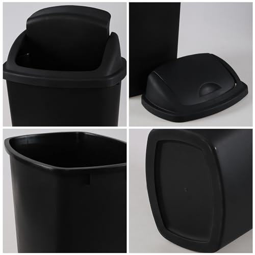 Caneca de basura rectangular plástico 6 galones pack 4 miniatura 3