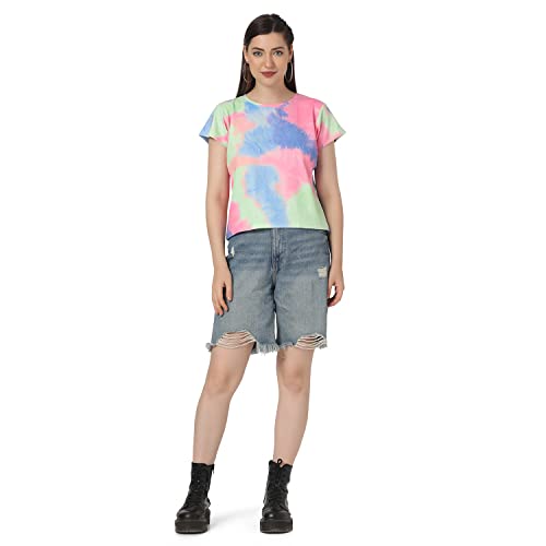 Image of Leriya Fashion Women's Casual Top Shirts Print T-Shirts Basic Summer Women Tops