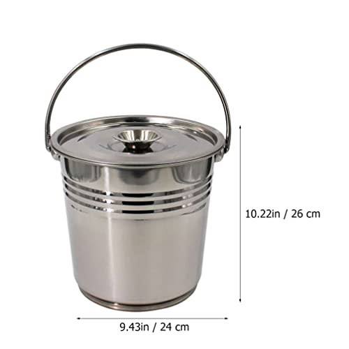 Yardwe Compost Bin Stainless Steel Compost Bucket Kitchen Countertop Odorless Compost Pail With Lid Food Waste Container With Carrying Handle For Outdoor Indoor Silver #TOP6