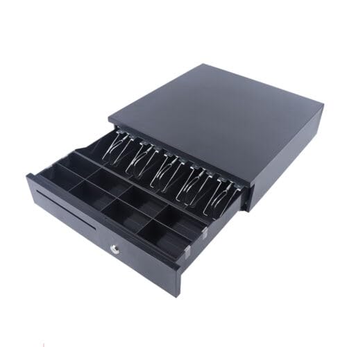 Cajón de efectivo con apertura manual, cajón de efectivo mecánico POS caja registradora 5 billetes 8 monedas extraíble Till Box con 2 llaves Supermercado Convenience Store caja caja registradora