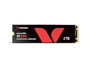 Verbatim Vi560 S3 SSD 2 TB, internes SATA III M.2 2280 SSD-Laufwerk mit 3D-NAND, bis zu 550 MB/s Lesegeschwindigkeit, ideal für Notebook und Ultrabook, schwarz