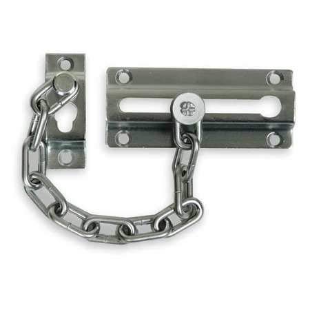 Chain Door Guard, Slide Bar, Satin Chrome