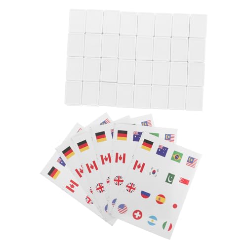 ERINGOGO 65 Piezas Marcar Juego de Mahjong Pegatinas Tren Mexicano dominó Porta dominó para Tren Mexicano Juego de Tren Domino Mexicano Juegos de Gatos Mesa de dominó majiang el plastico