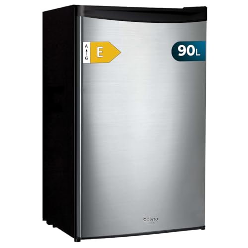 Cecotec Nevera Pequeña Frigorífico Mini 91L 1 Puerta Bolero Coolmarket TT Origin 90 Inox E. Frigorífico Sobremesa, 83cm de Alto y 47cm de Ancho, Bajo Consumo, Temperatura Regulable