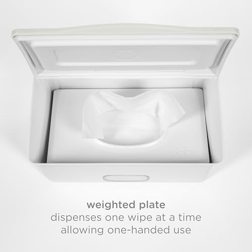 Ubbi Baby Wipes Dispenser with Weighted Plate, Oat — view 2