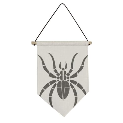 Drapeau toile araignée insecte noir décoration murale suspendue moderne pour salon
