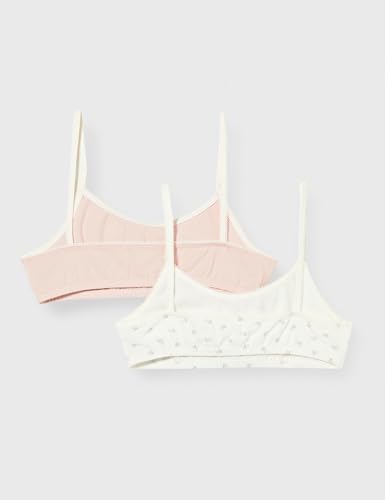 Petit Bateau Girls' Floral Patterned Cotton and Elastane Bralettes - 2-Pack Sizes 12-14 Years3