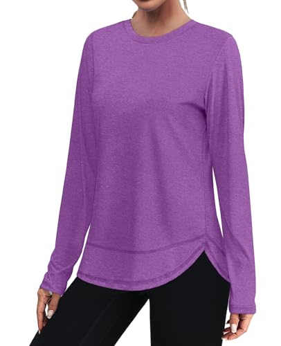 Image of XIEERDUO Women's Workout Tops Long Sleeve Shirts Sun Protection UPF 50+ Quick Dry Shirts for Hiking Running S-3XL