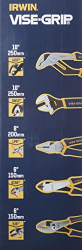 Irwin Vise-Grip Pliers Set With Tool Wrap, 5-Piece (2078708) , Blue #TOP7