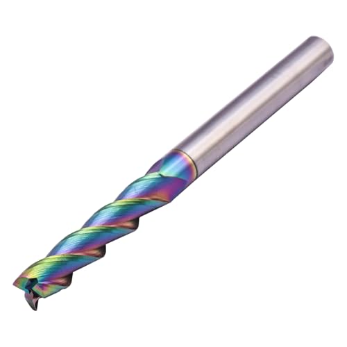 Image of 5 /16 inch 3 Flute Solid Carbide Long End Mill, 4 inch Overall Length, DLC Coated | 37 Helix, 5 /16 inch Cutting Dia, 5 /16 inch Shank Dia, 1-5 /8 inch Length of Cut, for Milling Aluminum and Copper, Square End