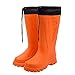 YANMUZI Bottes De Réfrigérateur Bottes De Sécurité par Temps Froid Imperméables Antidérapantes Bottes pour Hommes Eva Polaire Épaisse Ultralégère Corde De Traction Réglable,Orange-43