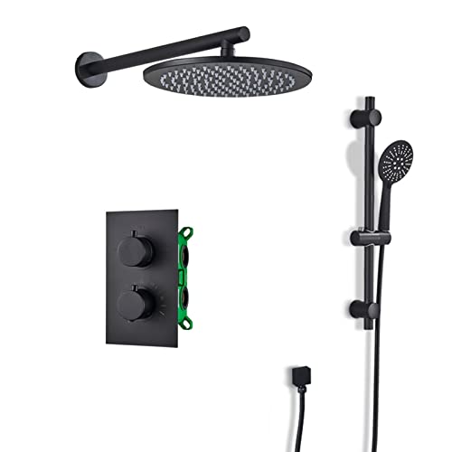 Mitigeur de douche effet pluie 10" et barre coulissante à 3 jets pour un confort sur mesure