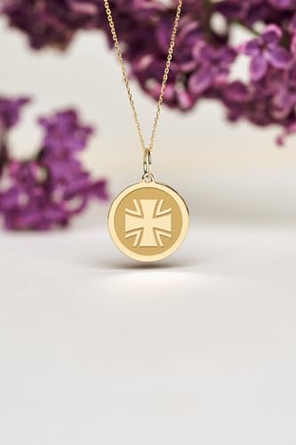 Cruz ortodoxa de plata 925 con baño de oro y cadena de 45 cm LKBEADS 2