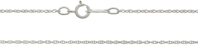 JewelrySupply Sterling Silver 18" Rope Chain 1mm Thickness
