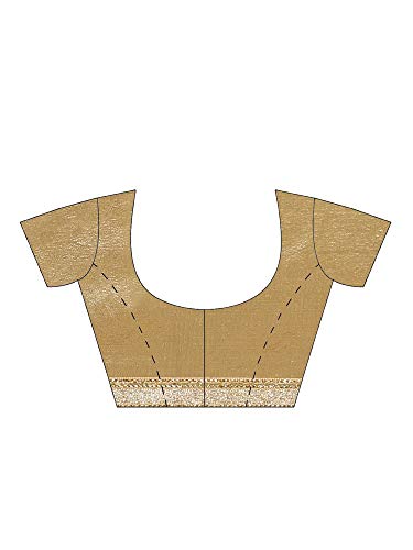 Image of AKHILAM Women's Pure Chiffon Saree with Blouse Piece