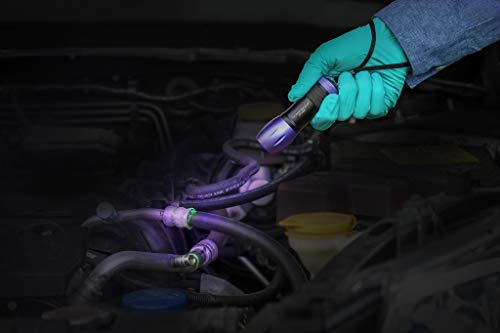 Leakfinder Lf016 Bigez Air Conditioning Refrigerant Leak Detection Kit - 8Oz Ac Leak Detector Dye, Caulking Gun Injector, Uv Light, R134A Hose Coupler, Made In Usa #TOP1