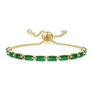GAUEIOUR Green Women’s Tennis Bracelet,Fashi...