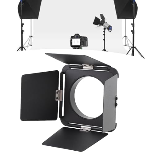 Image of Four Leaf Light Baffle for Bowens Small Mount, Aluminum Alloy Flash Light Baffle Compatible with Video Lights for Photography Videography