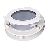 material: ABS, tamaño: aproximadamente 21 cm, ojo buey forma redonda para barcos / yates / vehículos recreativos / vehículos industriales.