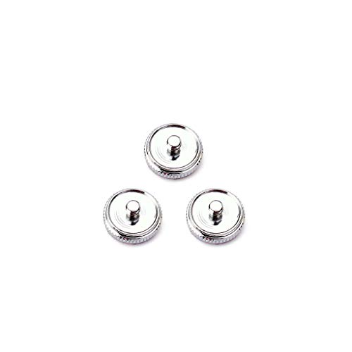 Alnicov Weiße Muscheleinlage, Trompeten-Fingerknöpfe, silberfarben, für Trompetenersatz, 3 Stück