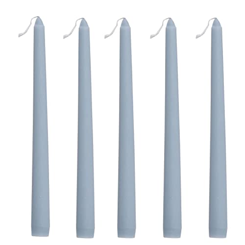 12 pcs 10-Inch Dusty Blue Tall Premium Taper Candles for Wedding Party Birthday Centerpieces Home Decorations Supplies