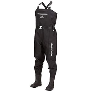 Bassdash 3D Boot Voet Game Wader Ultra Hoge Sterkte Zwarte Plaid Nylon PVC Vissen Jacht Borst Steltlopers voor Mannen