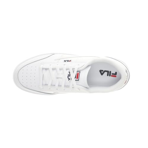 Image of Fila Mens Royalton Perforated Lace Up Sneakers Shoes Casual - White