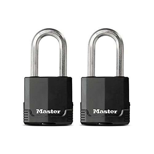 Image of Master Lock M515XTLH Magnum Heavy Duty Padlock with Key, 2 Pack Keyed-Alike