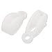 Aexit 15mm Diameter Material Handling Plastic Single Sheave Swivel Eye Rope Pulley Snatch Blocks White 2Pcs