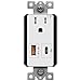 TOPGREENER 36W Quick Charge 3.0 PD Charger Combo USB Type-C/A Wall Outlet, 15A TR Receptacle, for iPhone 11/XS Max/XR/X/8, iPad Pro, iPad Mini 4, Google Pixel 3, Samsung Galaxy S10, TU115QC3PD