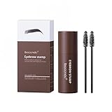 Eyebrow Stamp Powder Stick with 2pc Brush Waterproof Long Lasting Hairline Shadow Powder Stick Makeup Tool Kit
