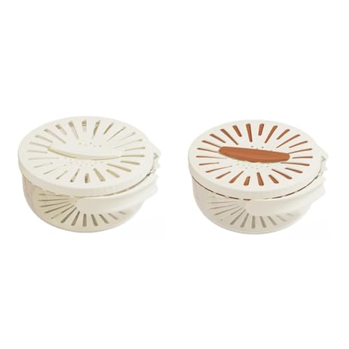 Quystetes Cesta de drenaje de frutas con tapa, cuenco de lavado de verduras, mango plegable, colador de limpieza, nevera, cajas de cocina