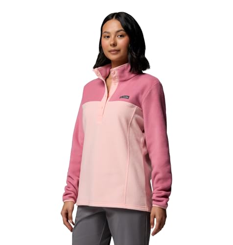 Image of Columbia Womens Benton Springs Half Snap II Pull Over Fleece Jacket, Dark Stone /Canoe /Vintage Blue, 3X
