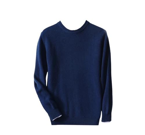 Suéter de lana merino con cuello redondo para hombre, grueso, básico, para negocios, informal, para invierno, 11, M