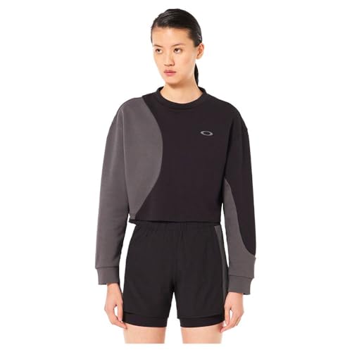 Oakley Womens Pursuit Cruise Crop Sweatshirt Sudadera, Negro, S para Mujer
