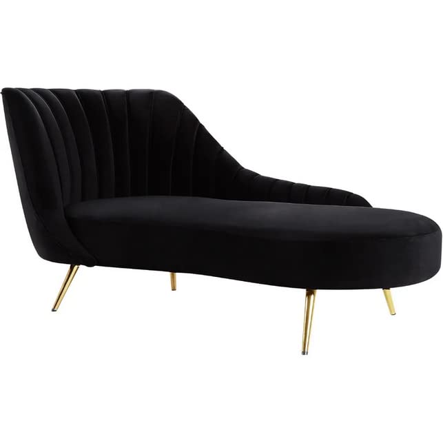 Image of 2-Seater Settee Sofa Diwan Couch Chaise Lounge for Home and Living Room | Black Colour