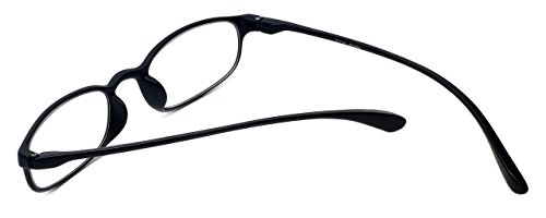 Calabria 718 Flexie Oval Reading Glasses +2.00 Ebony Men/Women Bendable One Power Readers Flexible Durable Tr90 Frame #TOP3