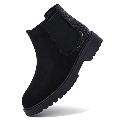 Harvest Land Kids Glitter Ankle Boots, Black, UK1